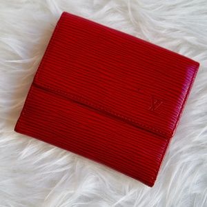 Louis Vuitton Epi Bifold Wallet - Red